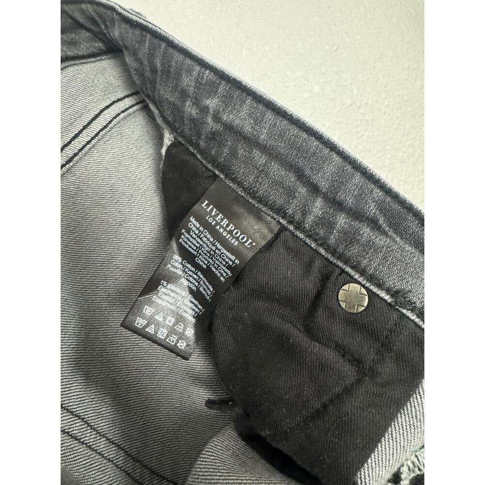 Liverpool Los Angeles Gray Split Hem Kick Flare Jeans Raw Hem 16 - Picture 8 of 9